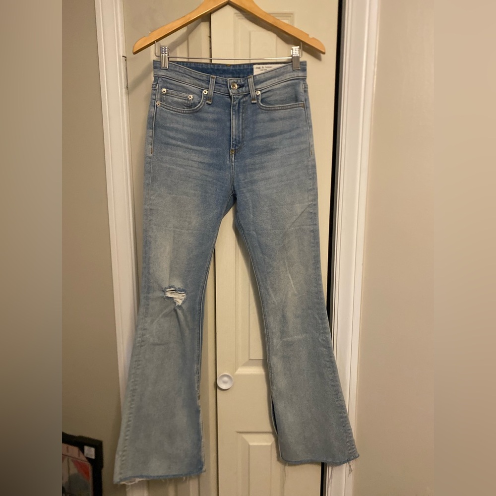 rag & bone Light Blue Flare Jeans